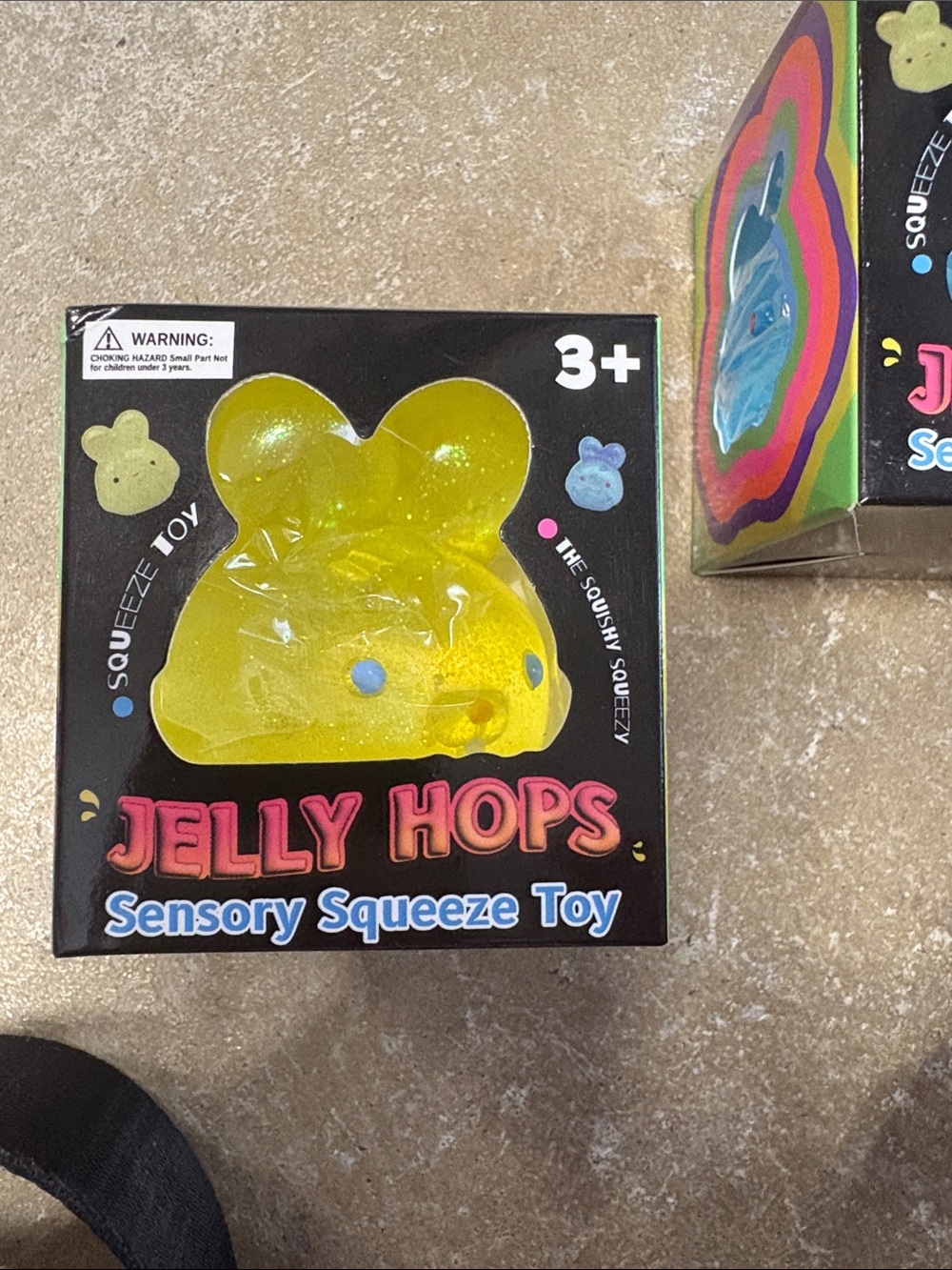 Sensory Squeeze Toy Bunny  - Yellow or Blue